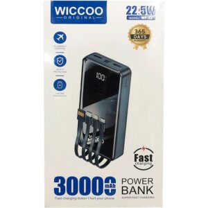 پاوربانک ویکو مدل WP-33 ظرفیت ۳۰ هزار میلی آمپر فست شارژ ۲۲.۵ وات