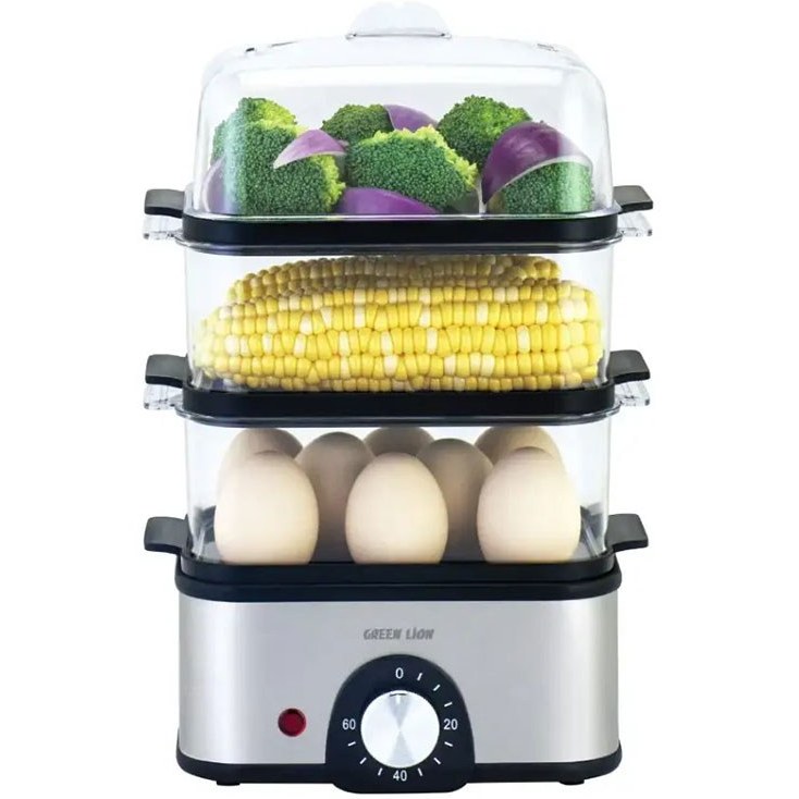 تخم مرغ پز هوشمند 3 طبقه Green Lion 3 Tier Egg Cooker 500W